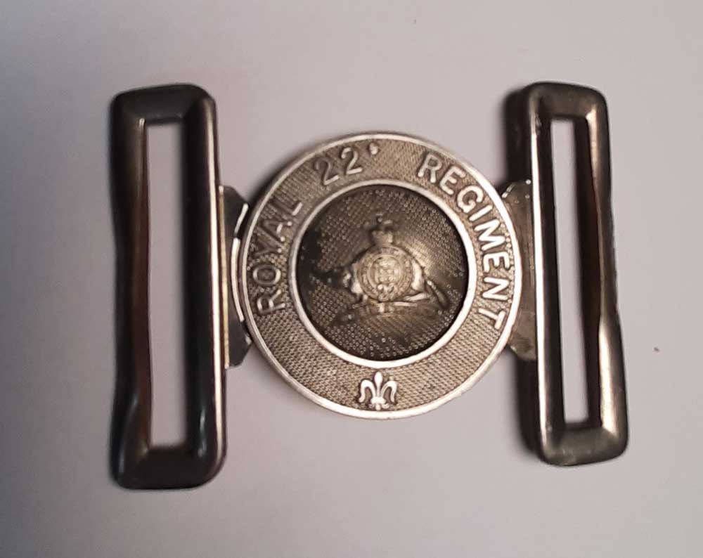 22nd Royal Regiment Belt Plates, Nickel 57mm (2-1/4")