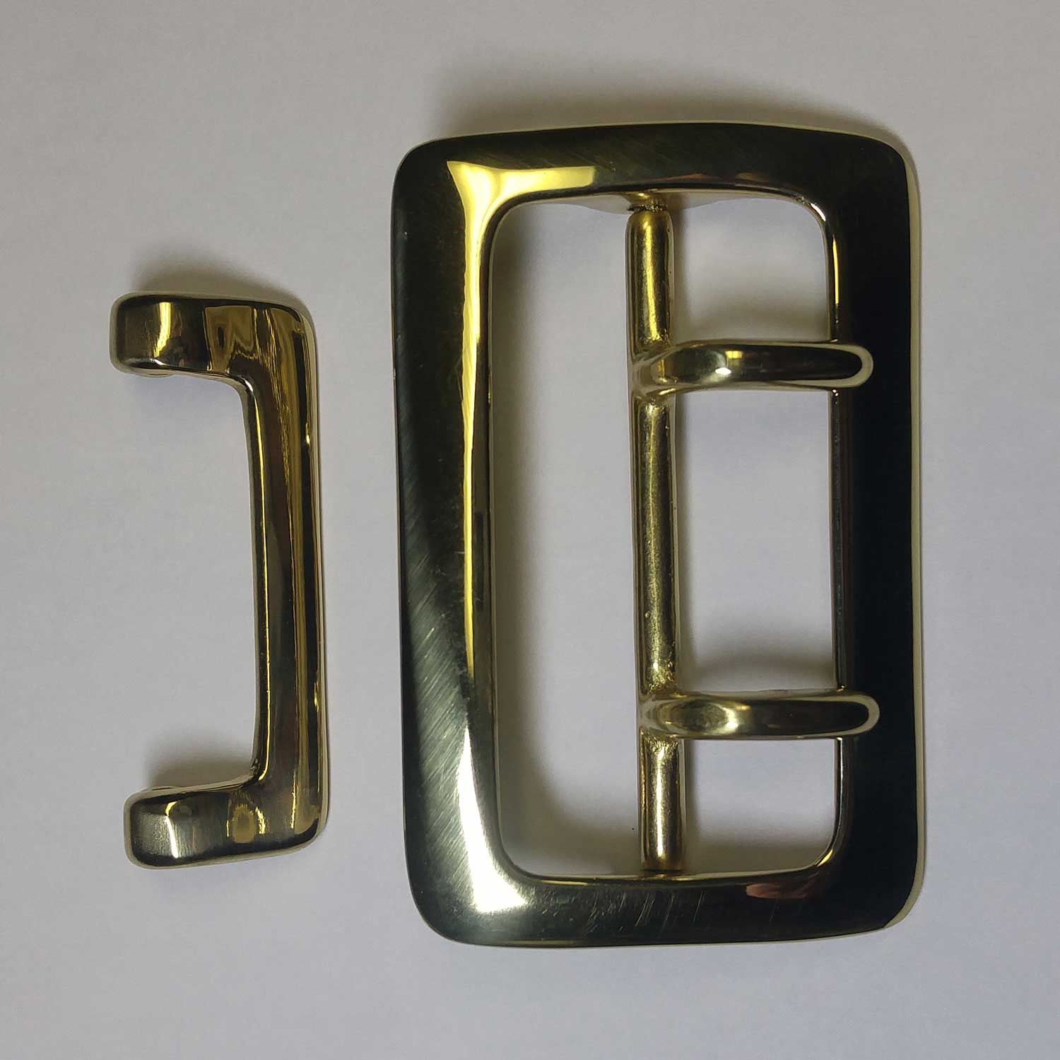Buckle & Hook Bar, Sam Brown, Brass, 57mm (2-1/4") - Click Image to Close