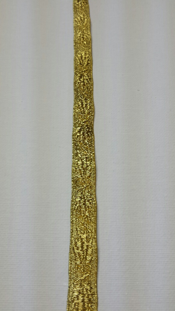 Maple Leaf Pattern, Gold, 13mm (1/2")