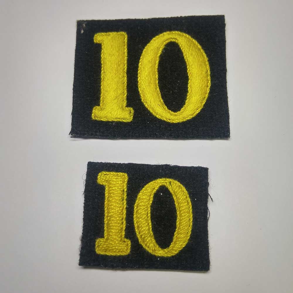 Badge: Regimental Number 10