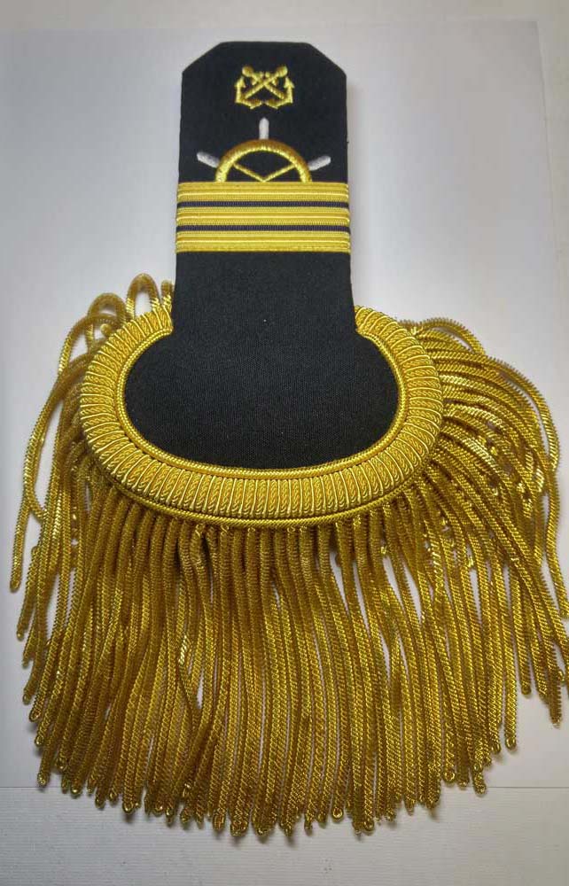 Epaulettes, Naval, Commander, Gold, 178mm (7") - Click Image to Close