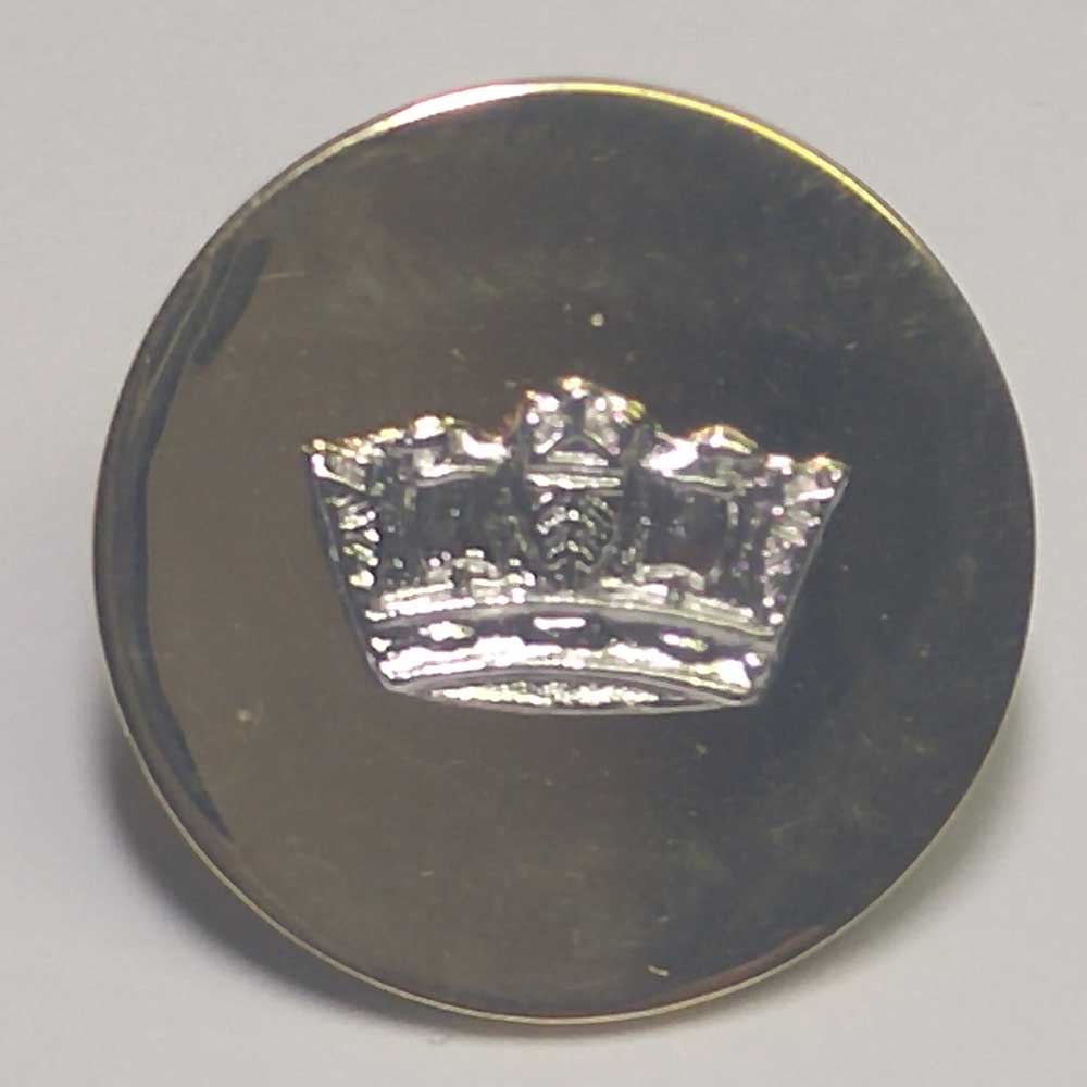 Silver Crown on Gold, 5/8" - Click Image to Close