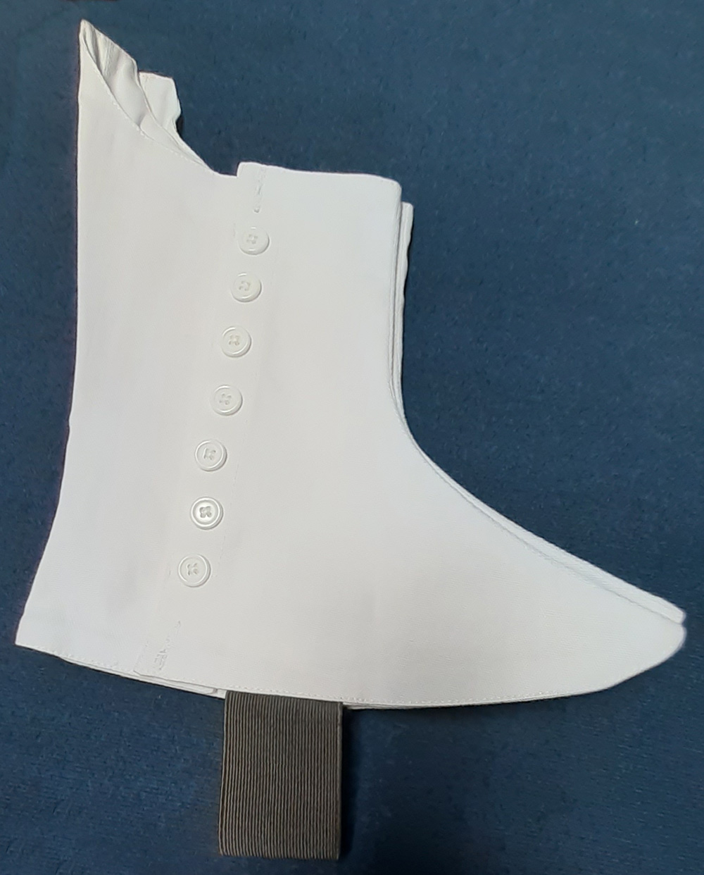 White Spats, White Buttons, Size 11 - Click Image to Close
