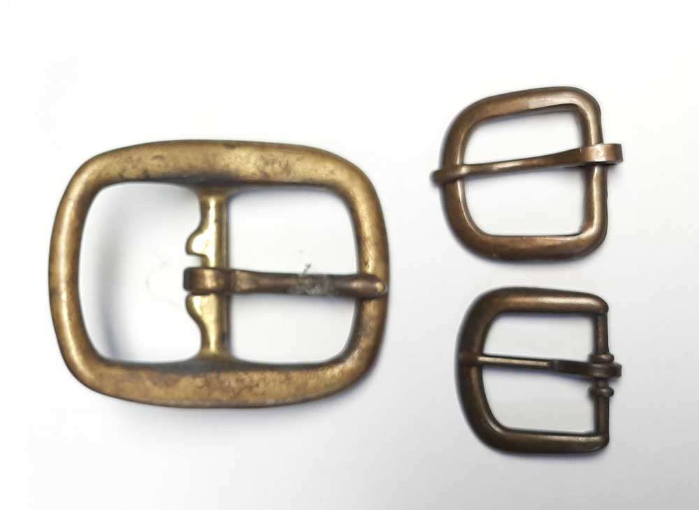 Brass Buckles: Set of 3, 1-1/2", 2-3/4" (used) - Click Image to Close