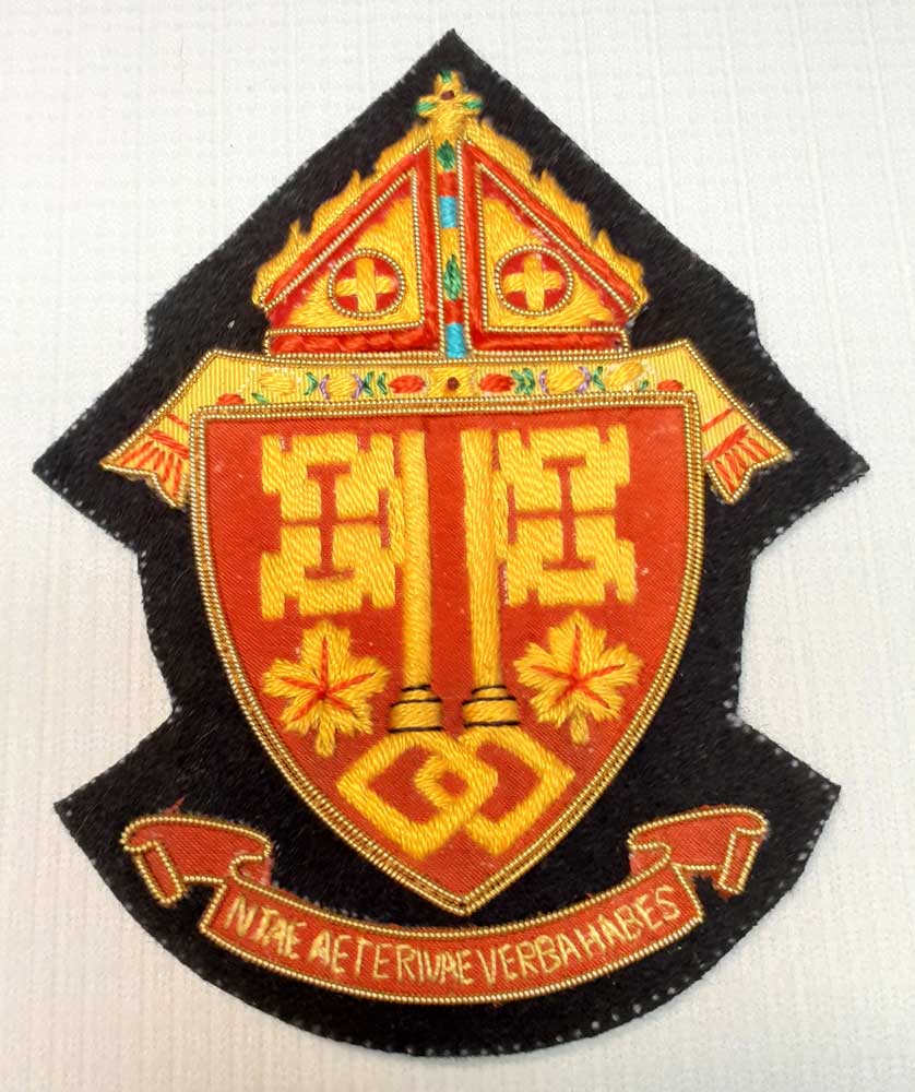 Crest: Embroidered, 4-3/4" L x 3-3/3" W