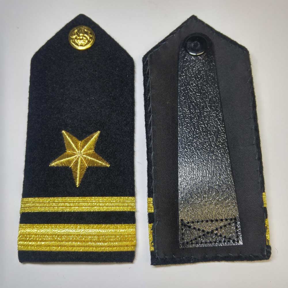 Shoulder Board, Navy, Line Officer (Hard), 5.5" - Click Image to Close