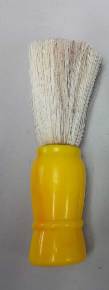 Shaving Brush, Horsehair, Faux Yellow Handle - Click Image to Close