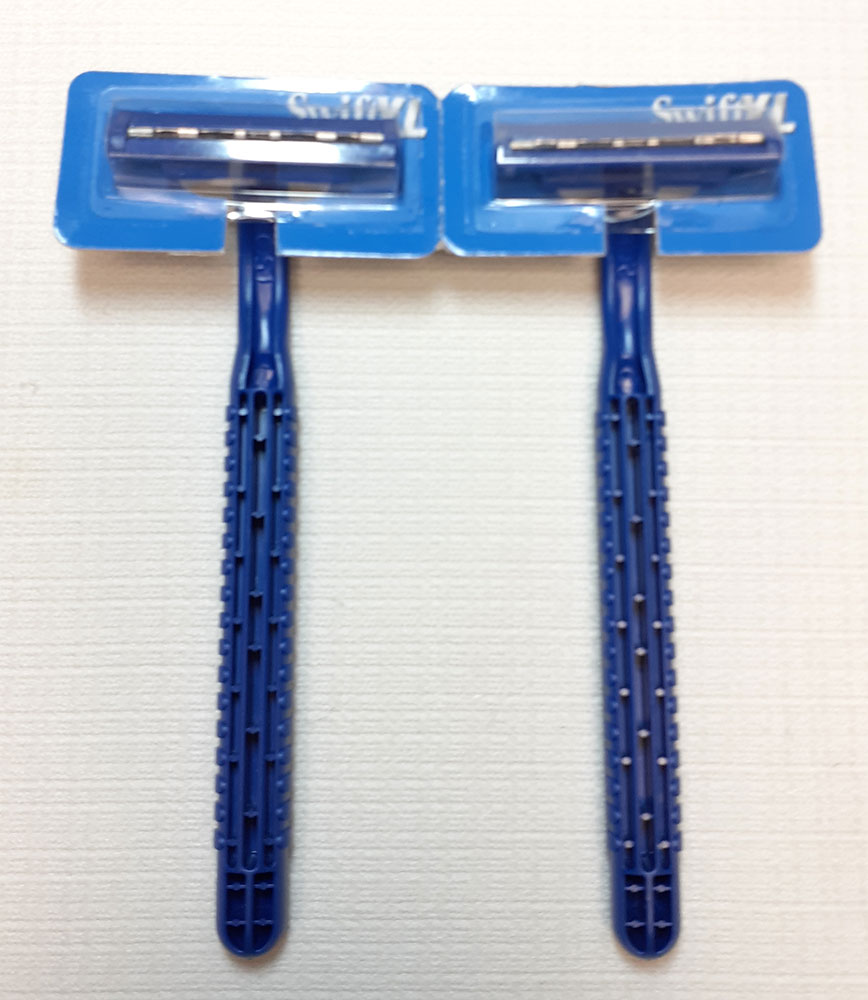 Disposable Razor, SwiftXL Treet, Double Bladed, Blue Handle - Click Image to Close